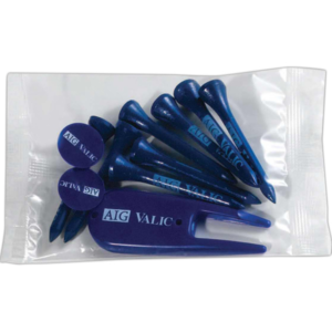 Golf tees in sealed plastic bag